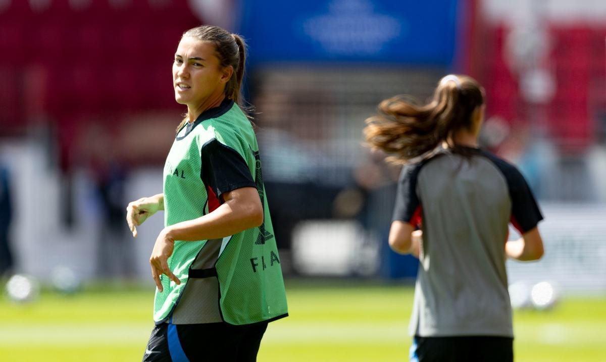 Las imágenes del entrenamiento oficial del Barça en el estadio de la final de la UWCL