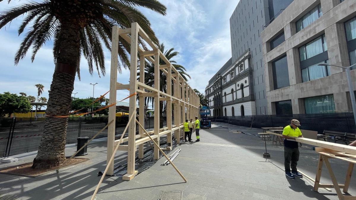 Construcción del pabellón 'De Roca Madre'