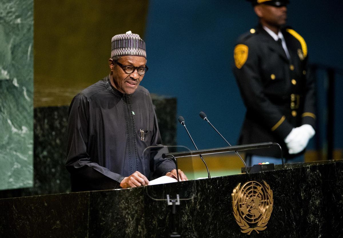 El expresidente de Nigeria Muhammadu Buhari.