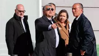 Laporta, tras una visita de obras al nuevo Camp Nou: "Vamos bien, a buen ritmo"