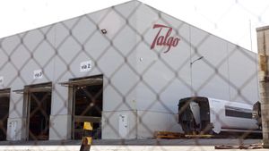 Vista de la fábrica de Talgo en el barrio de Las Matas, en La localidad de Las Rozas.