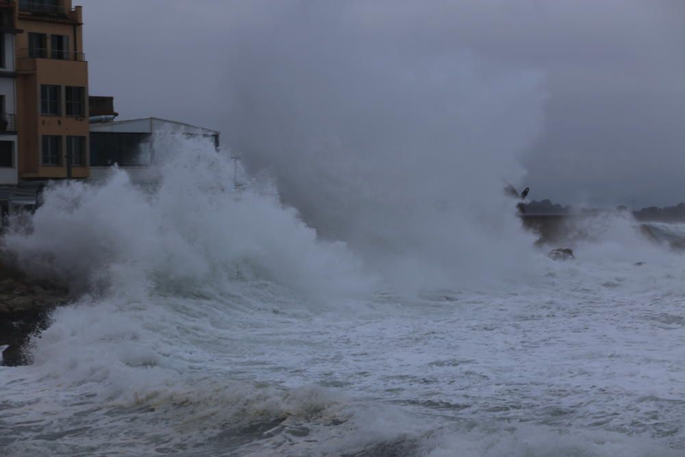 Temporal de llevant a la costa de l''Alt Empordà