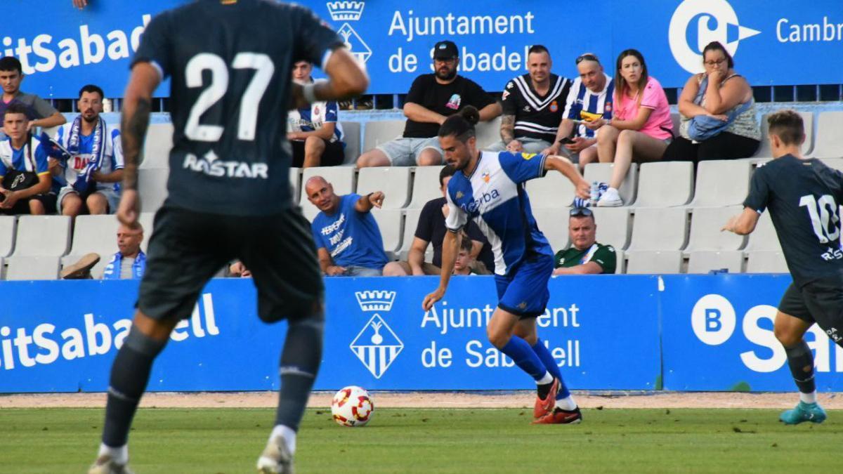 Imagen del choque entre el Sabadell y el Espanyol