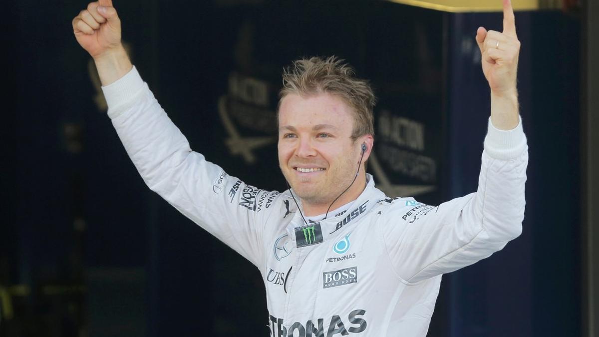 Nico Rosberg celebra su victoria en el Gran Premio de Rusia, en el circuito de Sochi.