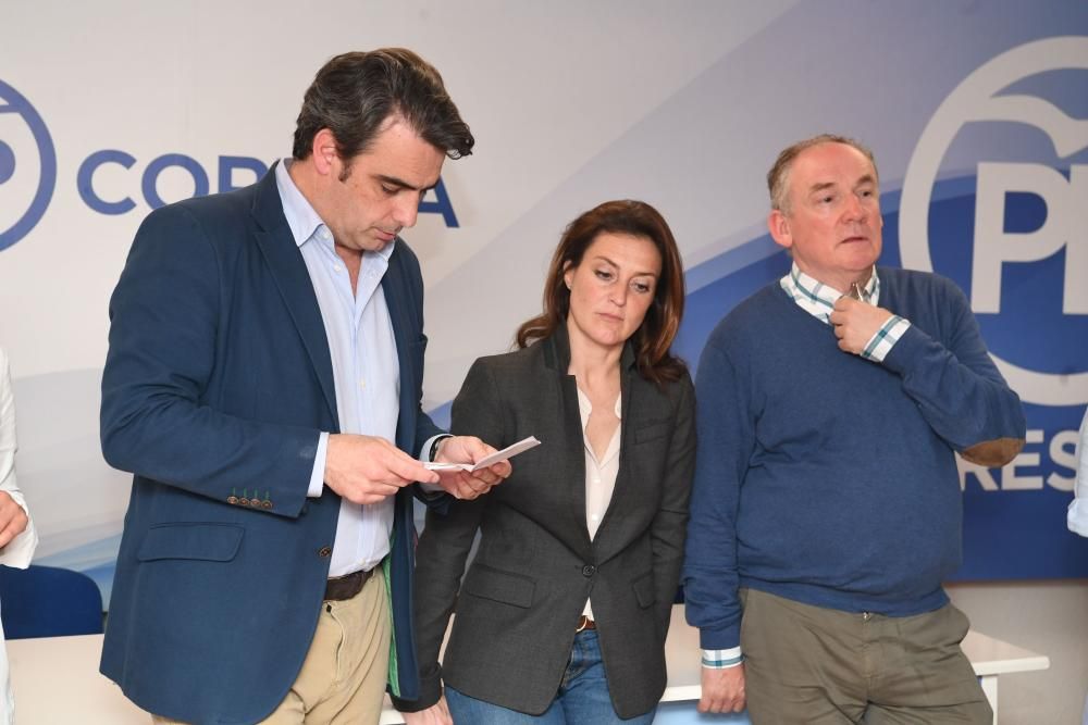 Sede del PP local tras conocer los resultados electorales.