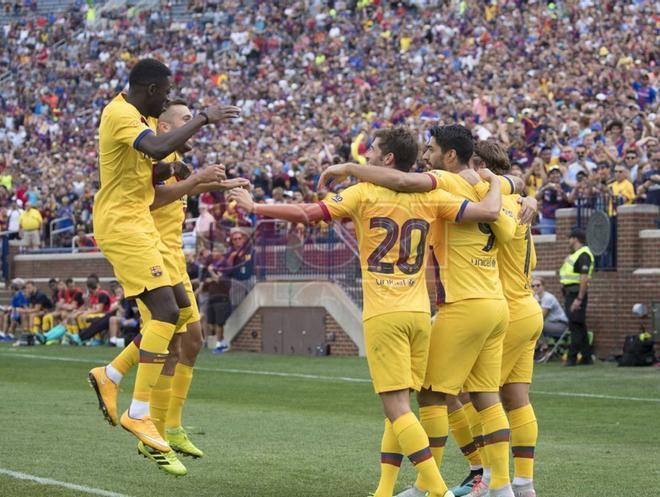 Las mejores imágenes del partido Nápoles, 0 - FC Barcelona, 4