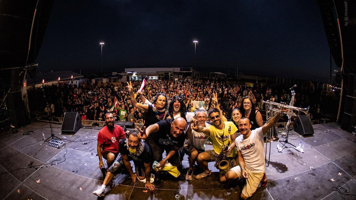 La banda grancanaria Enac Ska en la última edición de Arrecife en Vivo (AEV)