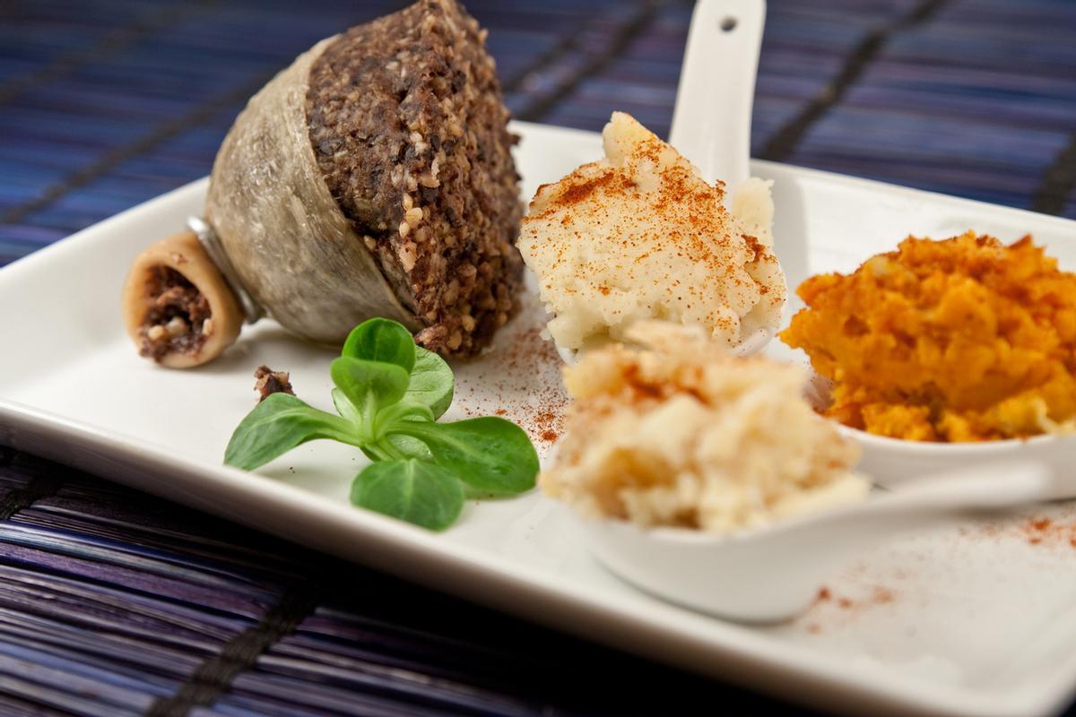 Haggis, neeps and tatties