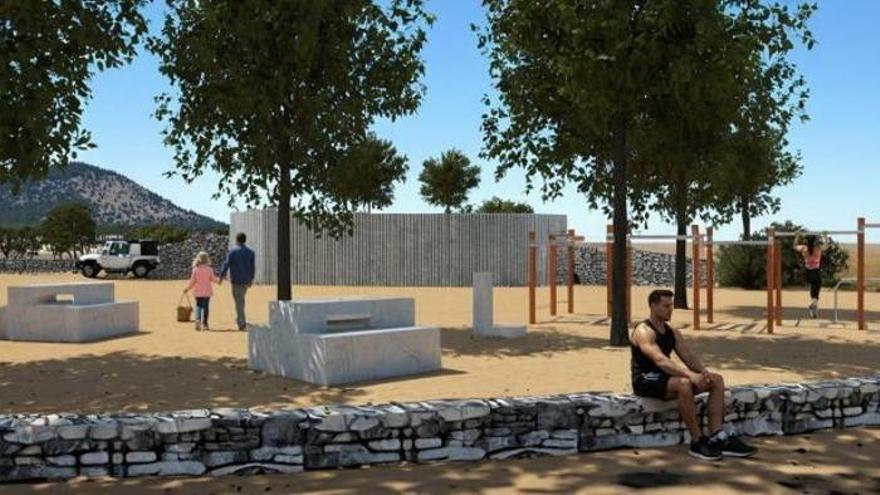 Artenara habilita un área recreativa con máquinas de ejercicio para deportistas de montaña