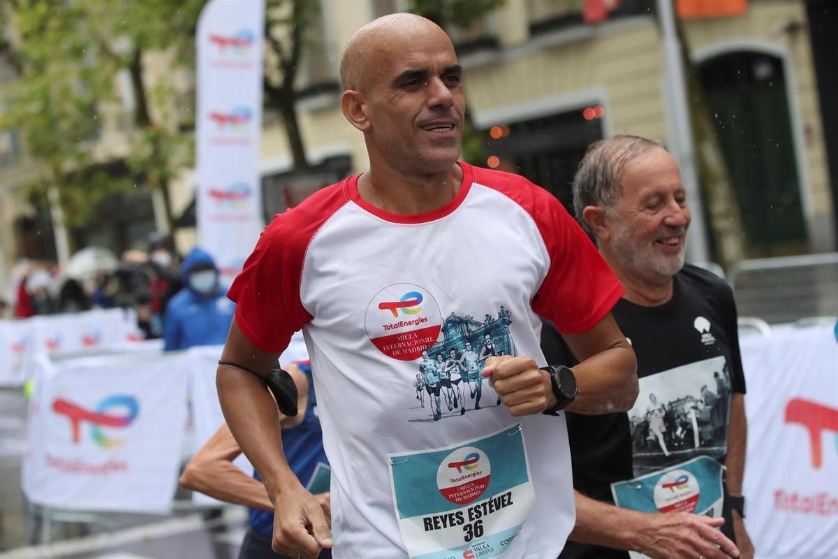 Reyes Estévez, durante su participación en el Maratón de Zaragoza