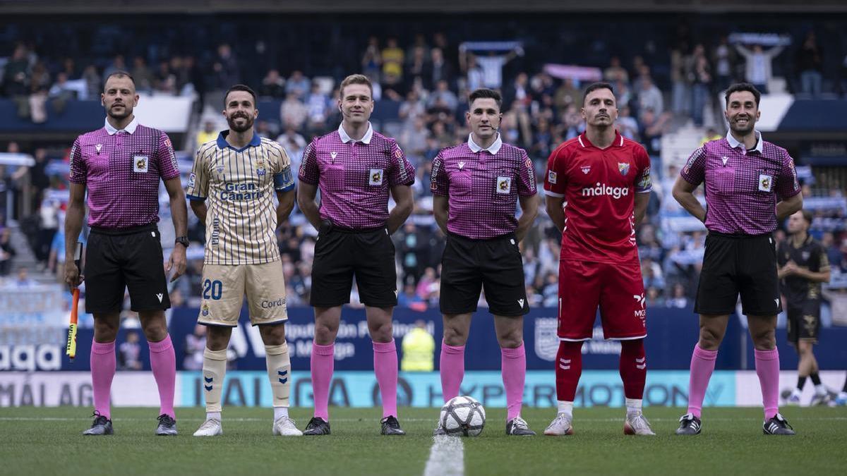 Fuentes Molina arbitró el último Málaga CF-UD Las Palmas, también con polémica.