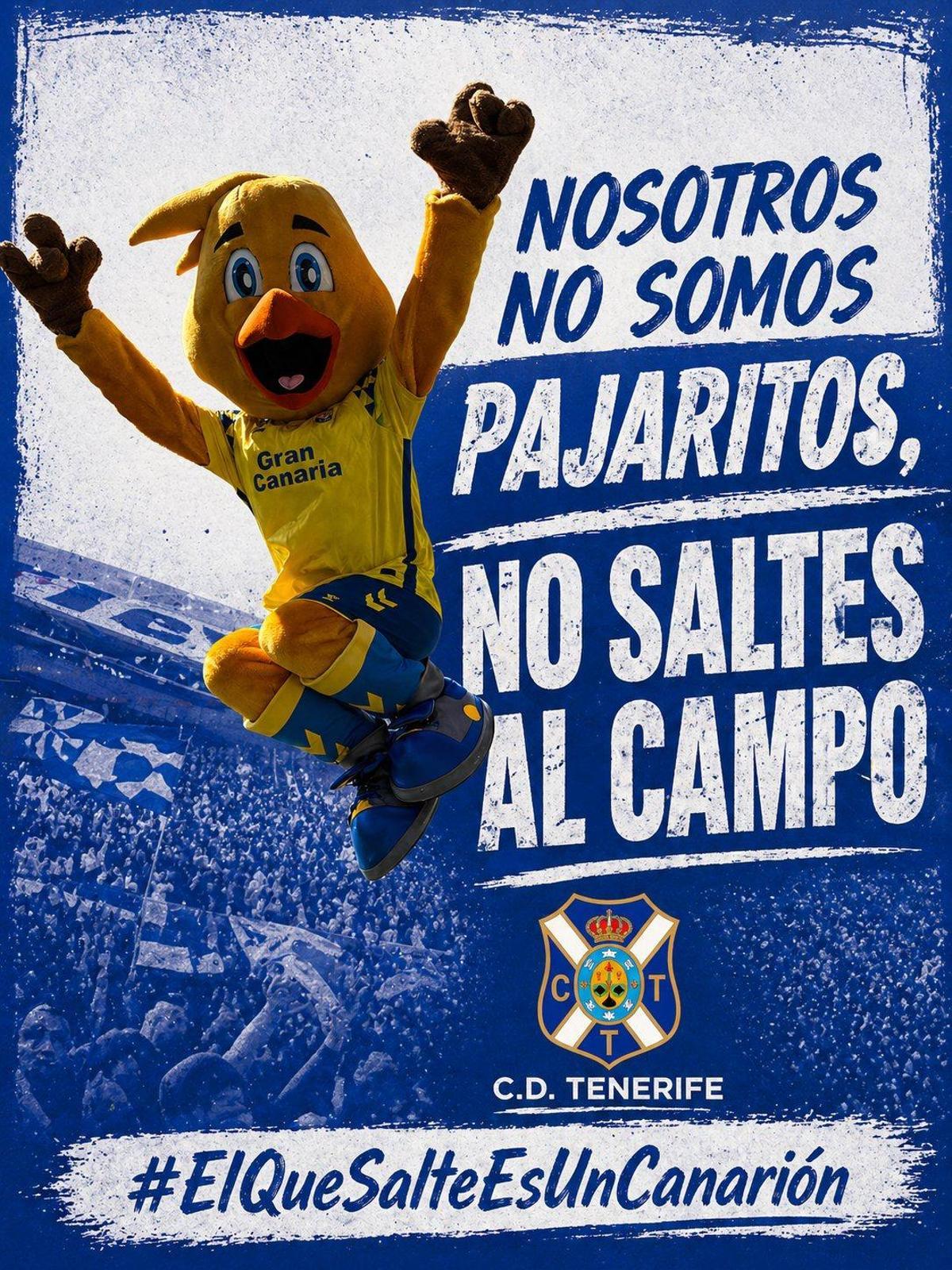 Cartel en redes sociales del CD Tenerife
