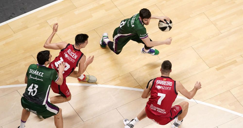 Victoria del Unicaja ante el Zaragoza en la Copa del Rey 2020.