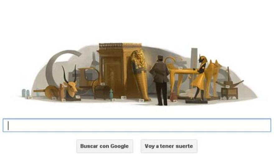 Google de Doodle, dedicado a Howard Carter.