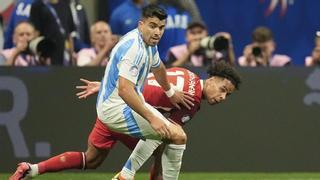Marcos Acuña, titular en la victoria de Argentina a Canadá en el estreno en la Copa América (2-0)