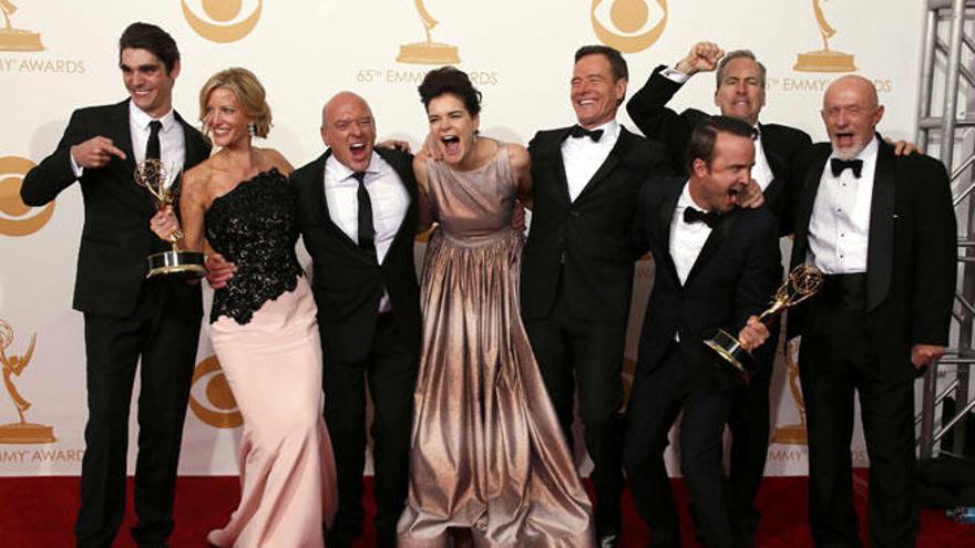 El reparto de &#039;Breaking Bad&#039; en la gala de los Emmy del año pasado.