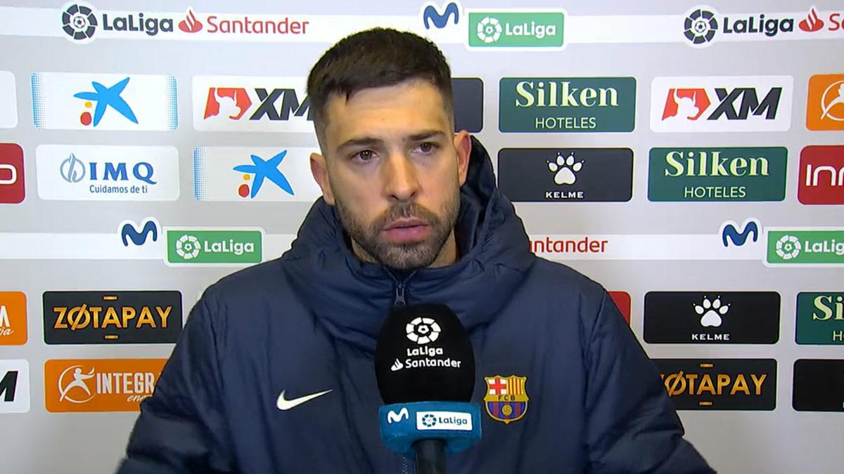 Jordi Alba: "Me siento señalado y acepto todas las críticas porque son parte de este circo"