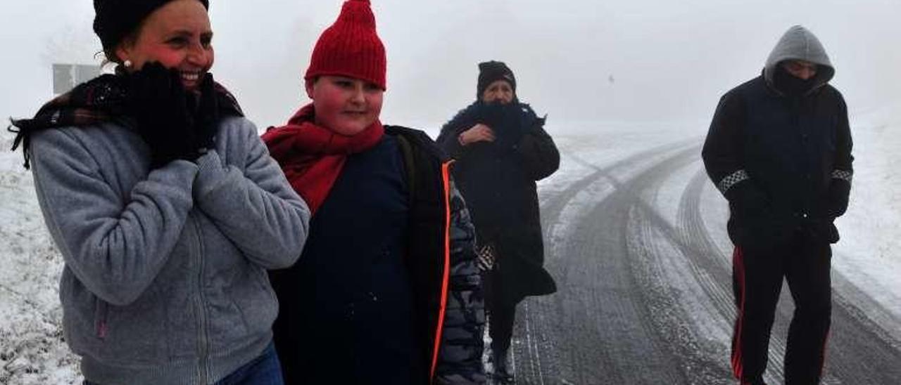 La nieve cayó muy puntualmente el año pasado en la comarca. // I.A.