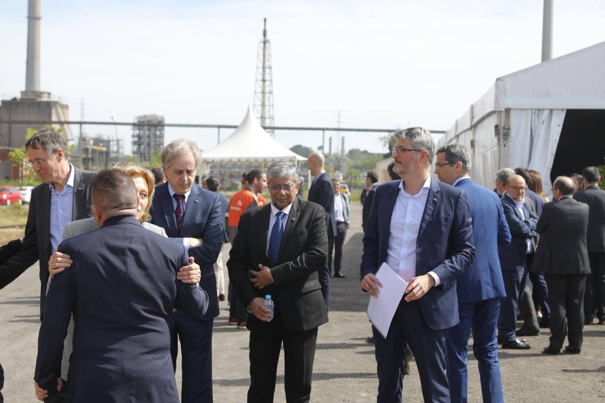 EN IMÁGENES: Así fue la inauguración de las obras para el horno eléctrico hídribido de Arcelor en Gijón