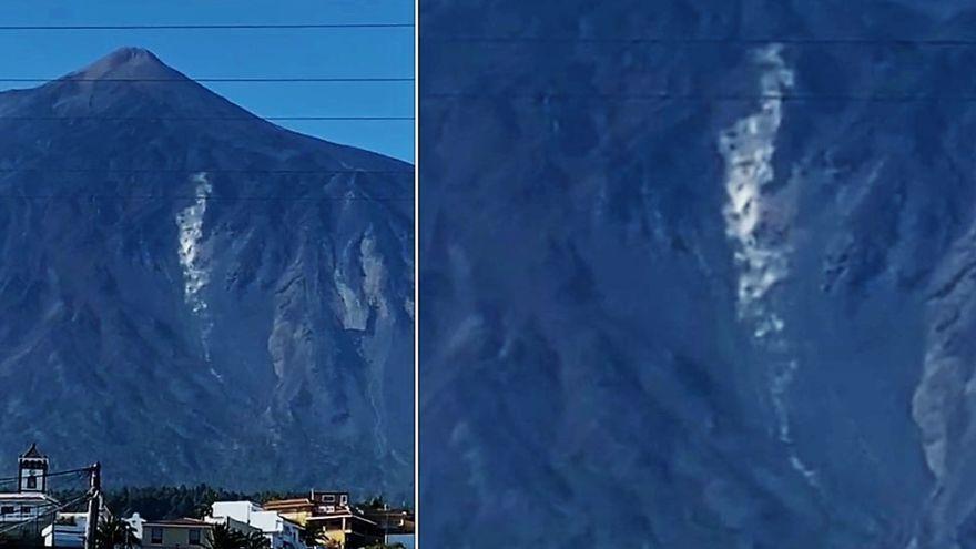 El derrumbe grabado en El Teide no está relacionado con la sismicidad reciente.