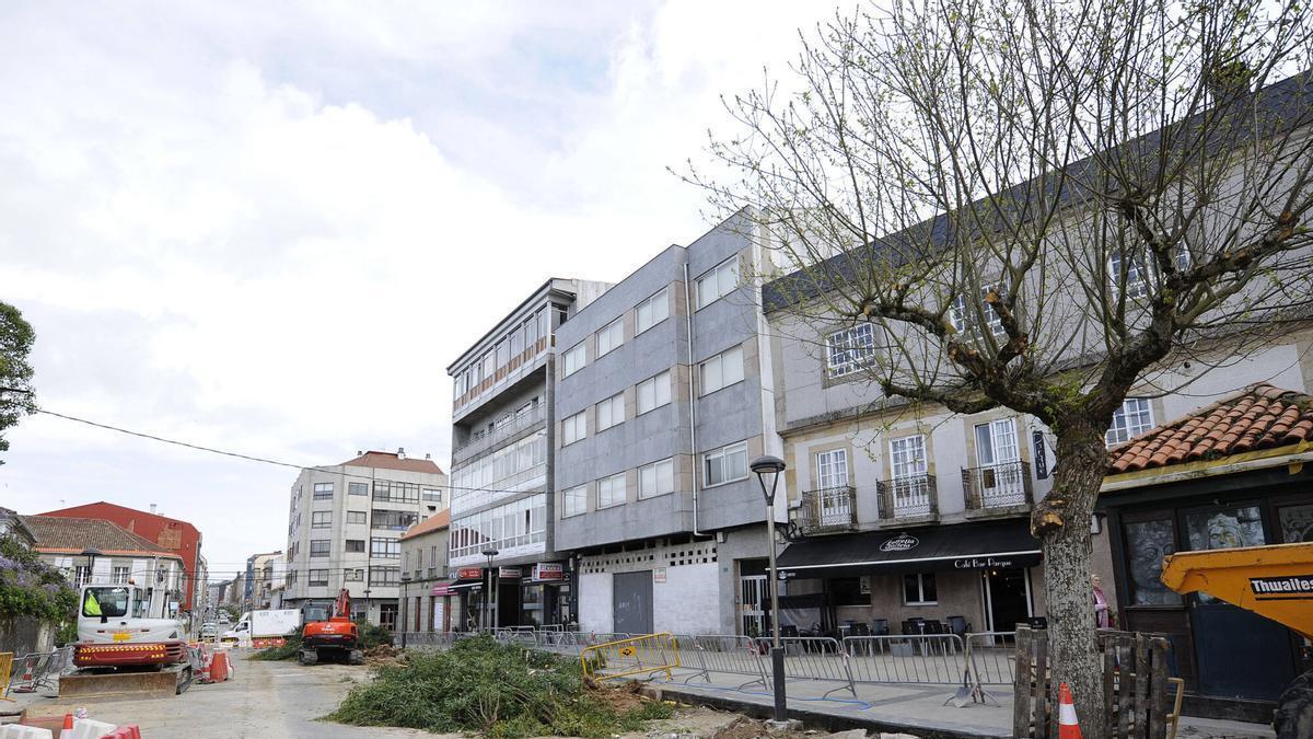 Bloques de viviendas en el casco urbano de Silleda.