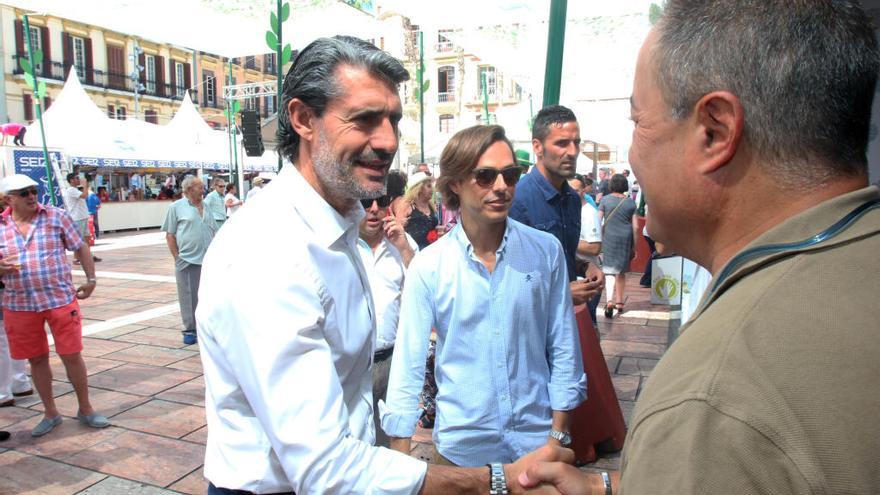 José Luis Pérez Caminero, Joaquín Jofre y Juan Rodríguez, días atrás en la visita del club en la Feria de Málaga.