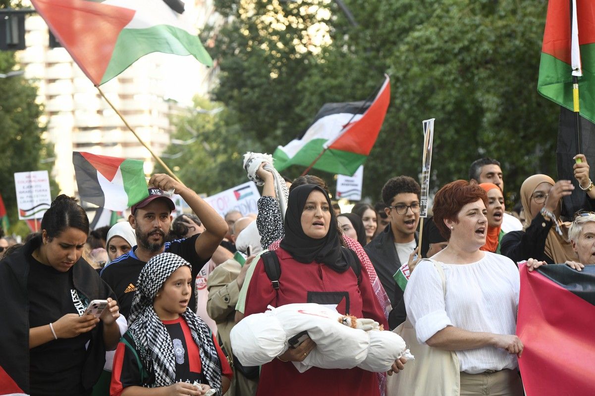 La manifestación de Murcia a favor de Gaza, en imágenes