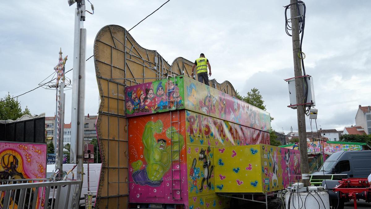 Atracciones de unas fiestas.