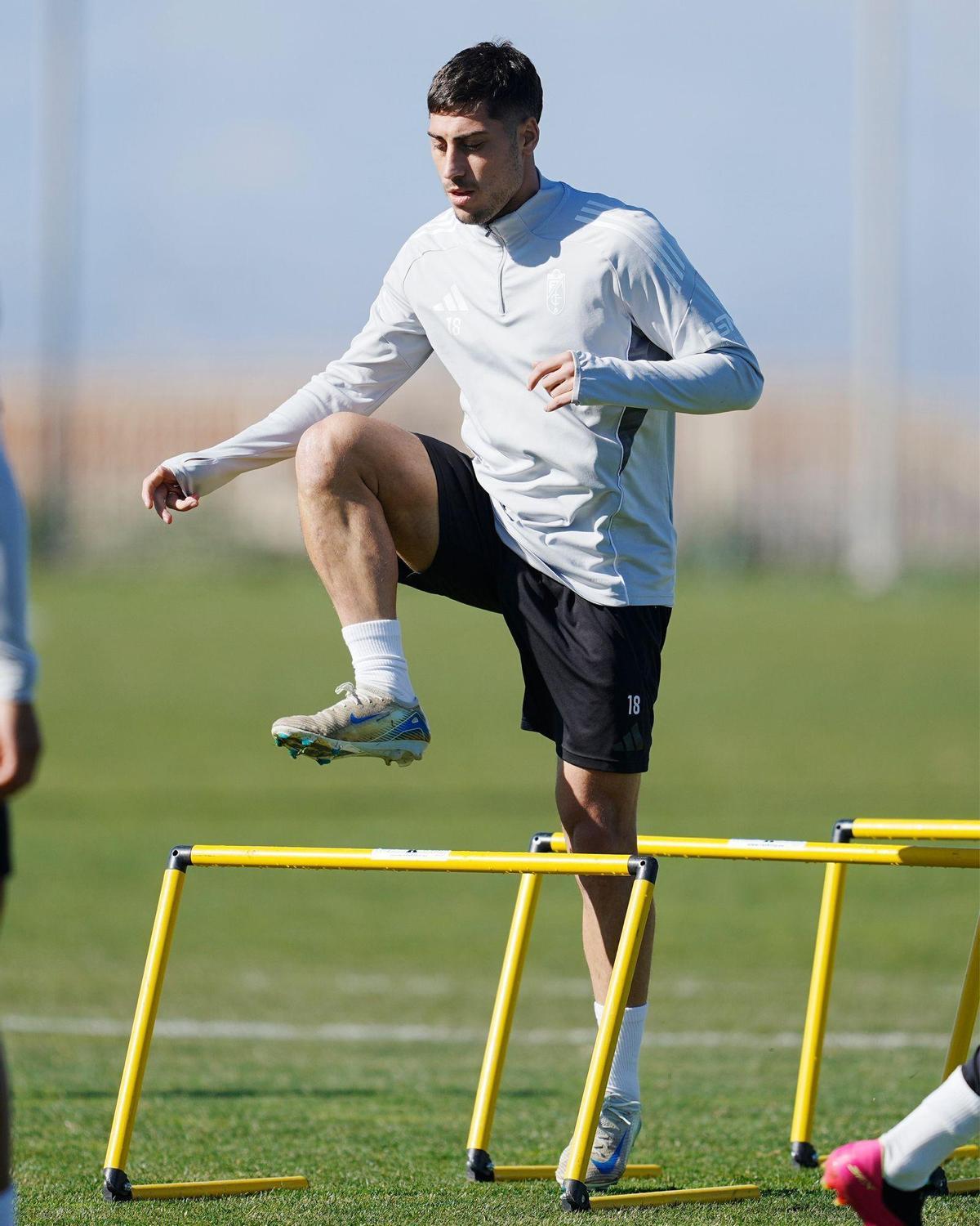 Lemos, durante un entrenamiento
