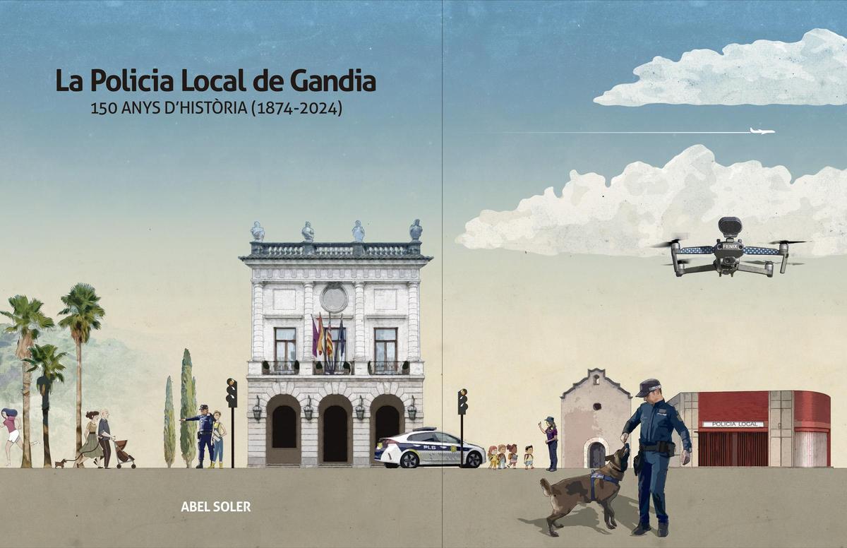 Portada Llibre i primera guarda La Policia Local de Gandia