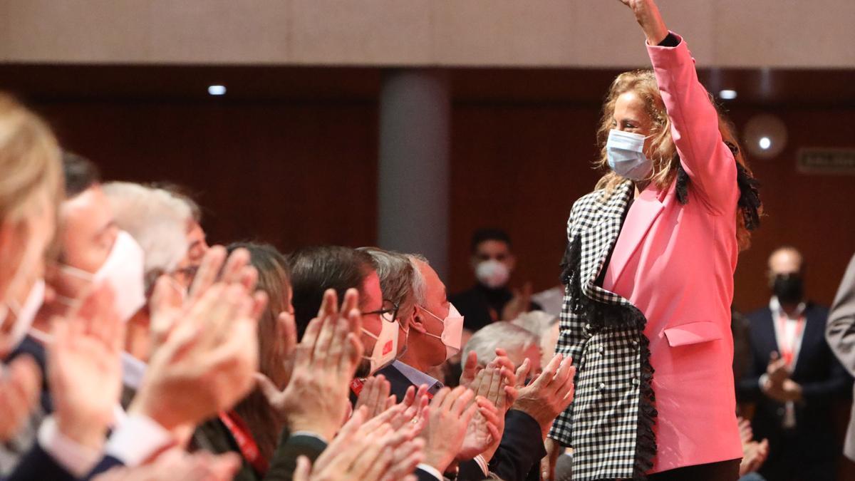 Carmela Silva, a su llegada esta semana al Congreso del PSdeG en Santiago