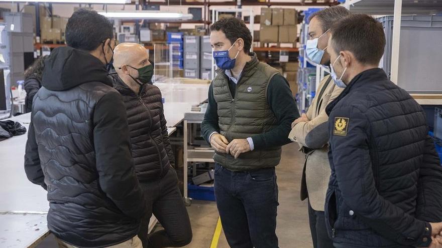 Teodoro García Egea, en su visita a Yecla.