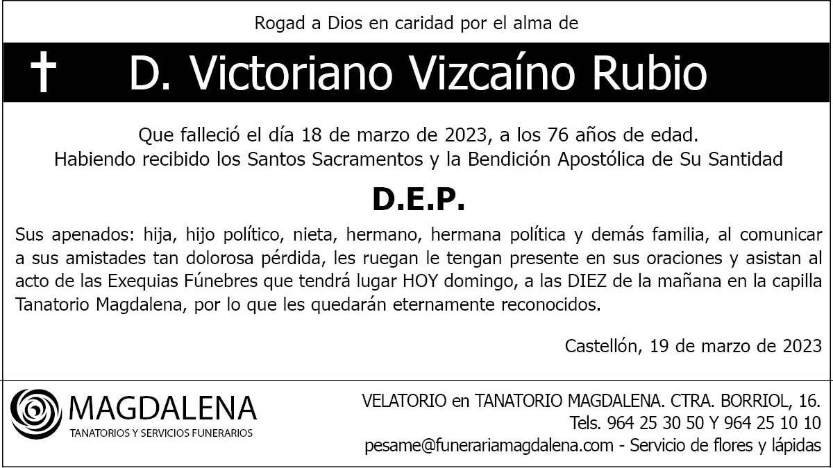 D. Victoriano Vizcaíno Rubio