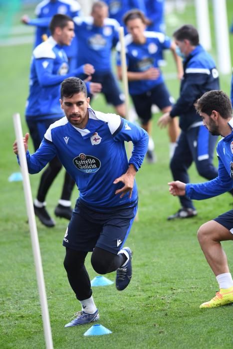 Sesión a puerta cerrada en Riazor