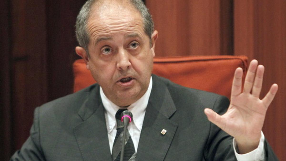 El 'conseller' de Interior, Felip Puig, durante su comparecencia en el Parlament el pasado 9 de junio.