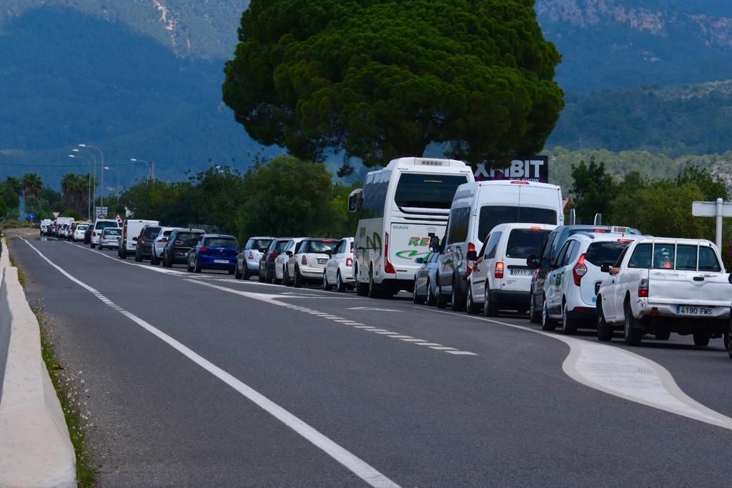 Retenciones en las carreteras de la Serra por la 312 Mallorca