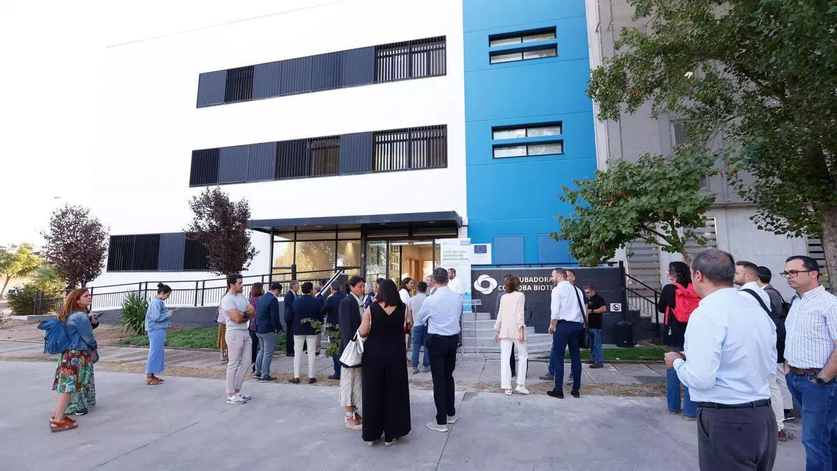 Fachada de la incubadora Córdoba Biotech, en Córdoba TechPark, la antigua Rabanales 21.