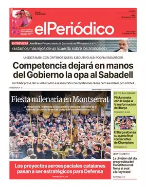 La portada de EL PERIÓDICO del 28 de abril de 2025