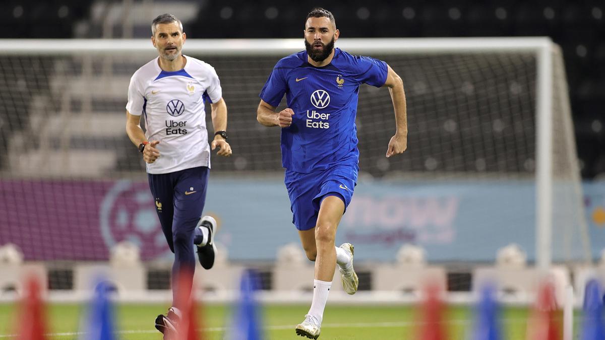 Benzema y Varane entrenan entrenan al margen del grupo