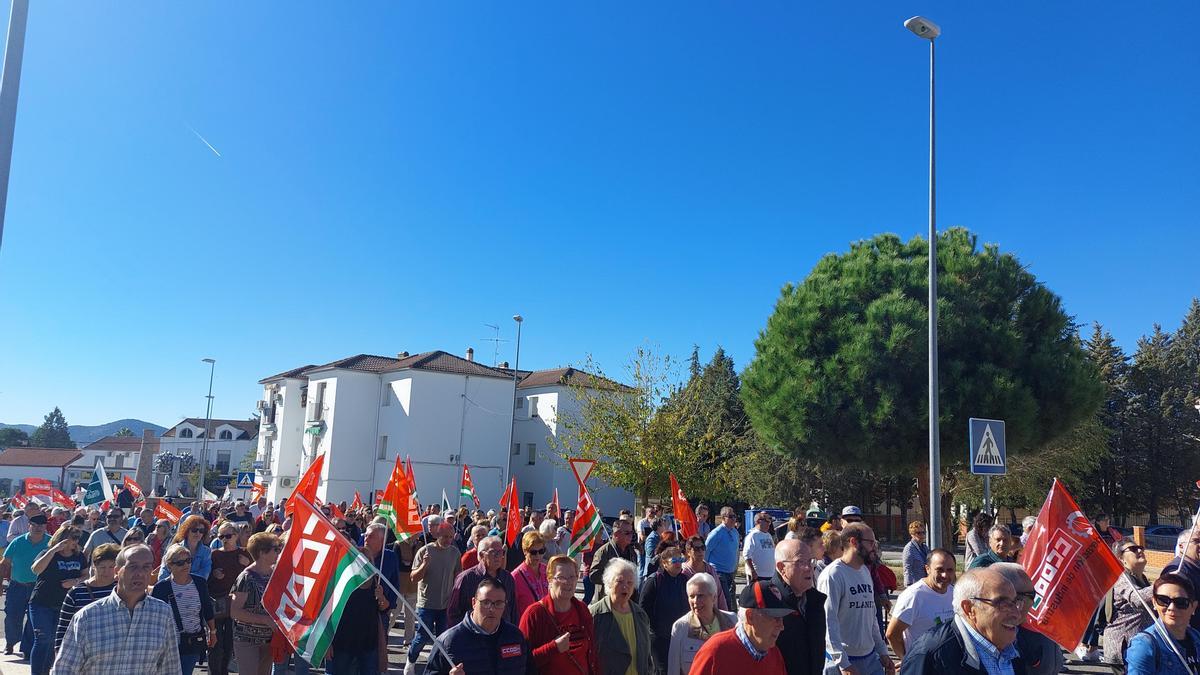 Participantes en la protesta en defensa de la sanidad pública.