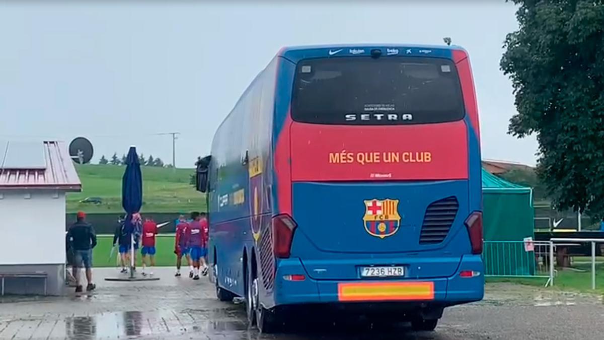 Así ha llegado el Barça al entrenamiento matinal