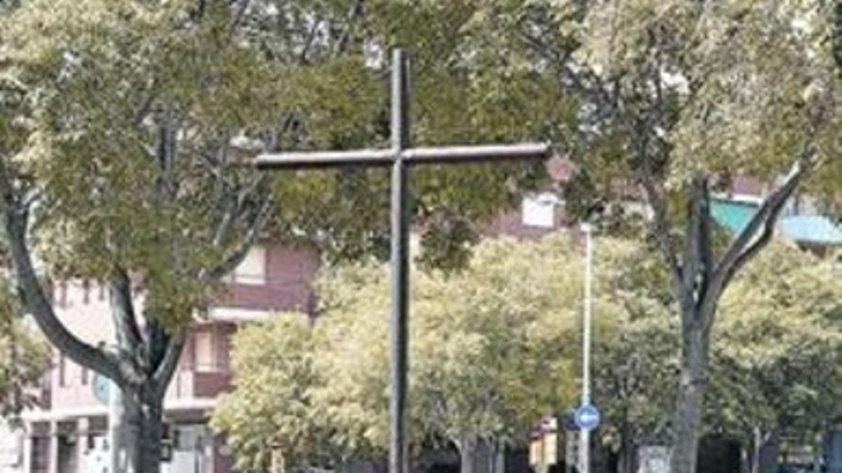 Palamós con Favència 8La cruz que marcaba el lugar para el culto.