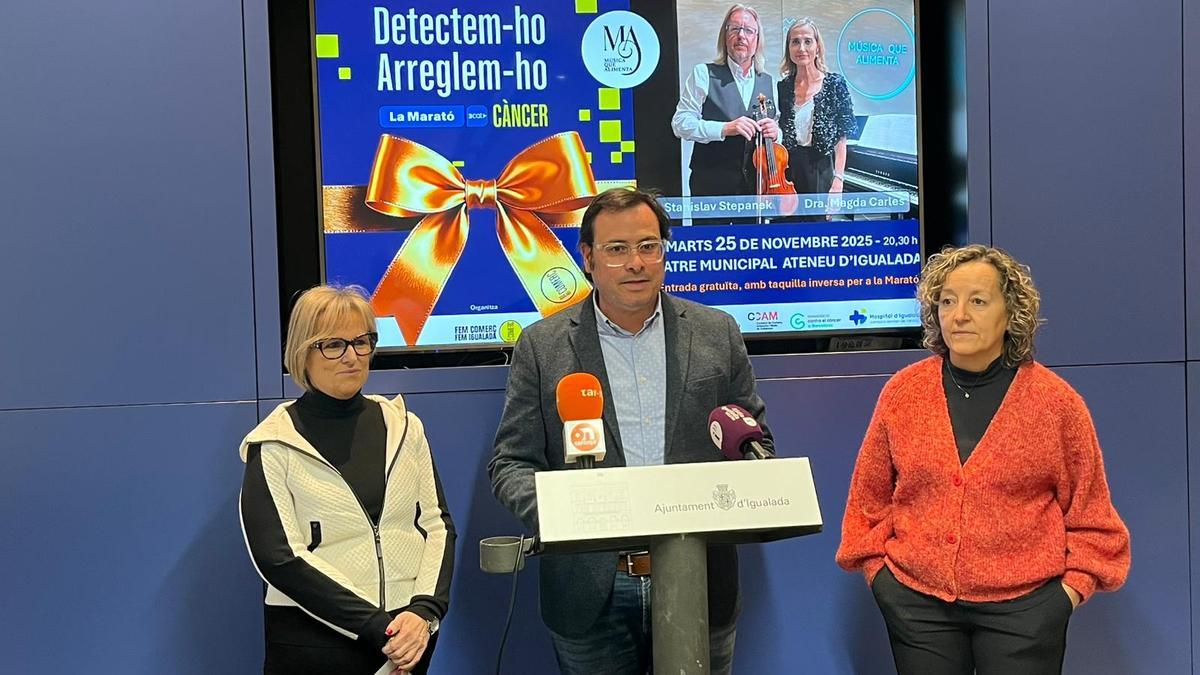 Presentació de les accions de col·laboració d'Igualada amb la Marató de 3Cat