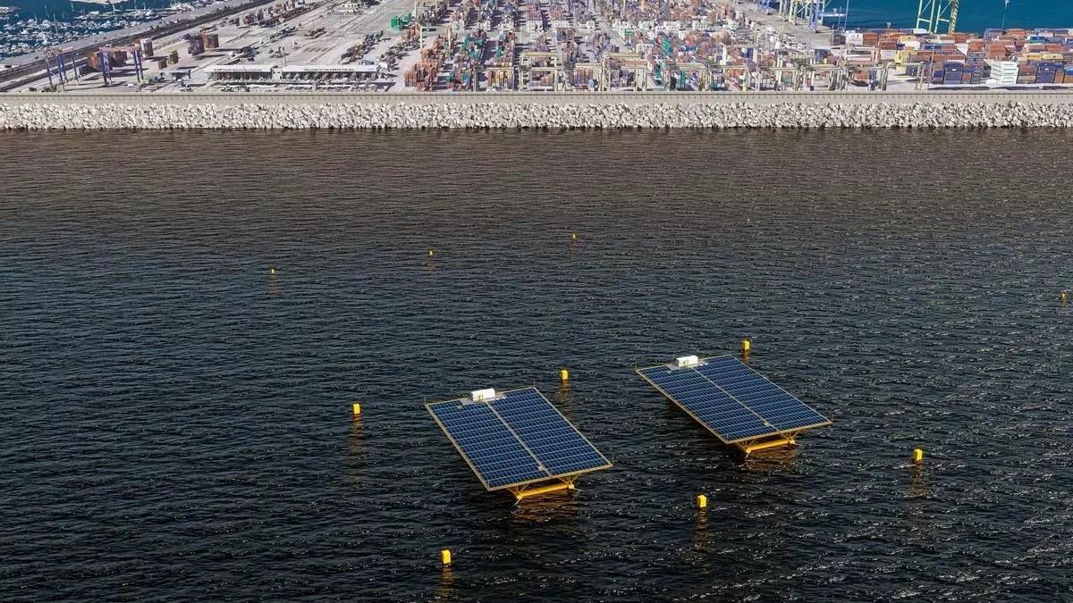 Recreación de donde quedarán instaladas las dos plataformas en el puerto de València después del verano.