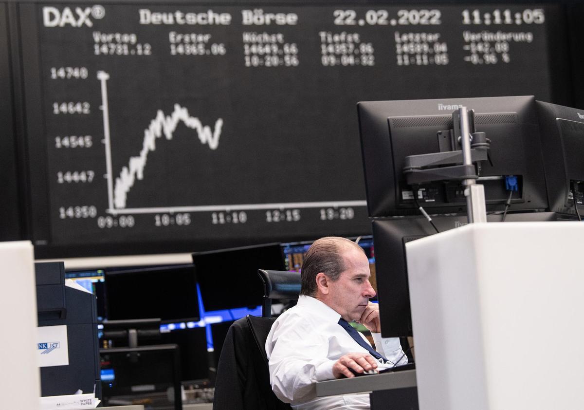 Monitores en la bolsa alemana, en Frankfurt.