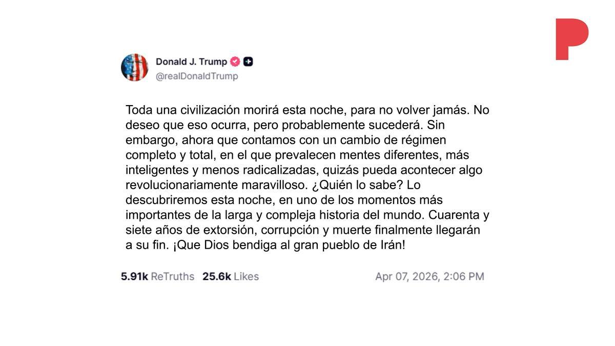 Trump escala sus amenazas a Irán si no acepta un acuerdo