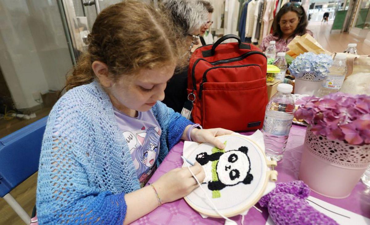 El Día Mundial de Tejer en Público, en las Galerías Oliva