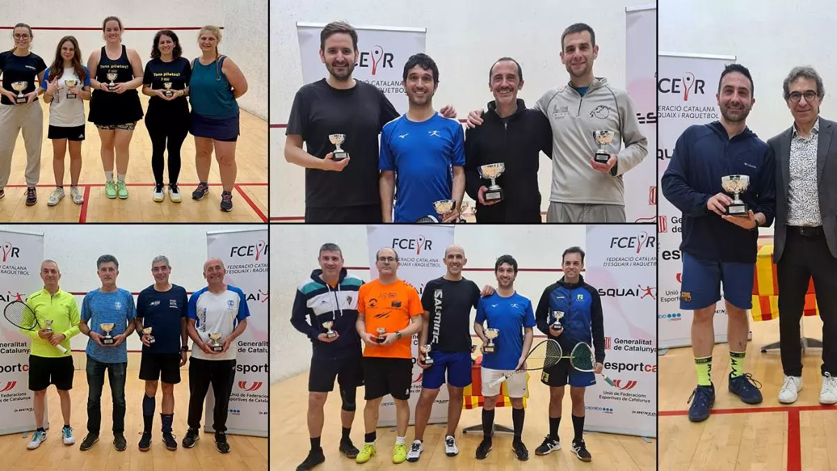 T赤tols per Isern, Pascual, Guzm芍n, Grau i Flores al Campionat de Catalunya de Veterans