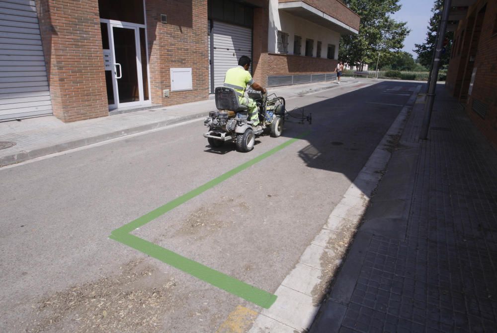 Preparació de les noves zones blaves i verdes de Salt