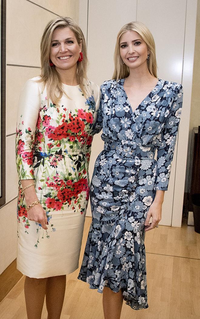 Ivanka Trump, junto a la reina Máxima de Holanda, en Berlín